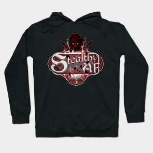 Stealthy AF Red Ninja and Daggers Hoodie